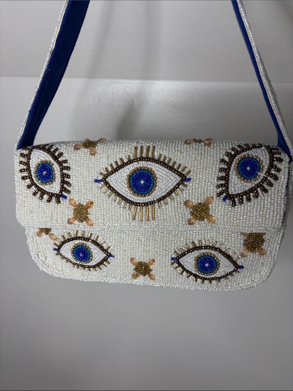 America & Beyond Evil Eye Beaded Shoulder Bag, NWT - Picture 2 of 6